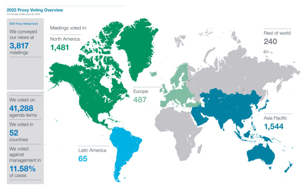 proxy Voting Map Sustainable Investing Report 2022 proxy Voting Map Sustainable Investing Report 2022