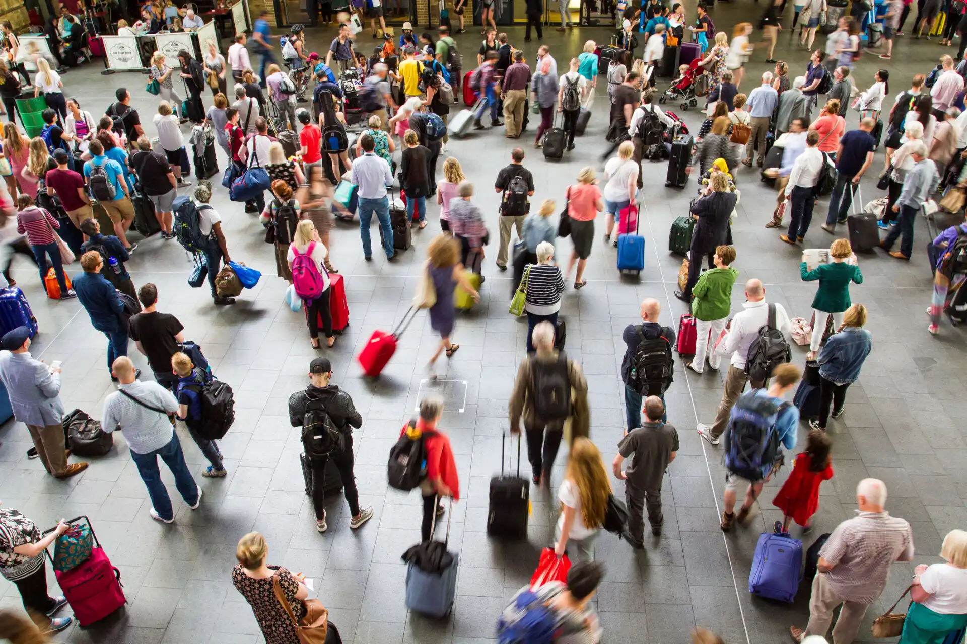 Rush Hour At King's Cross Train Station